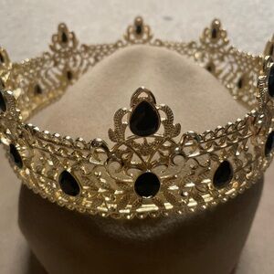 Renaissance Men King Crown Black and Gold Crown Birthday King Crowns